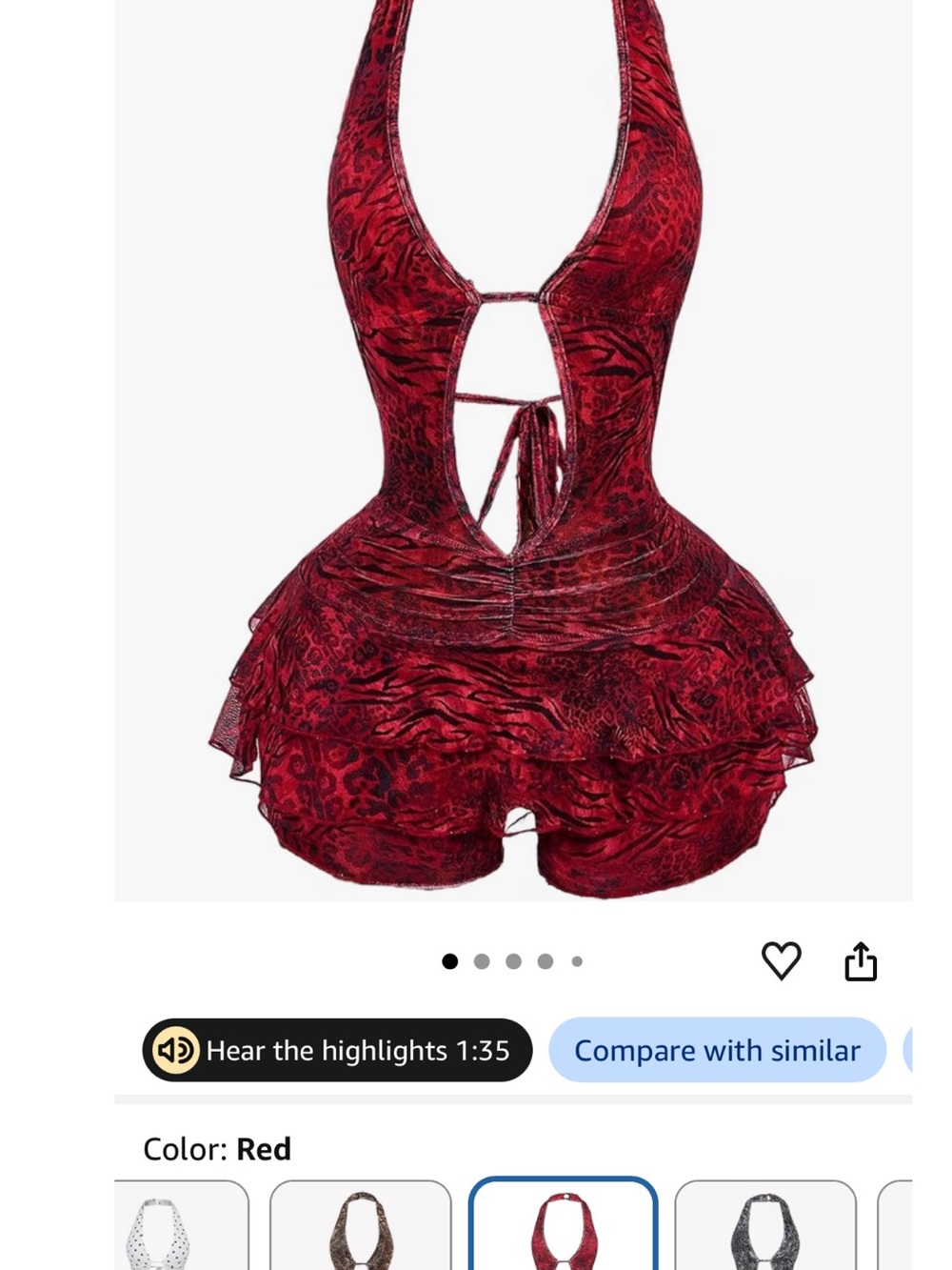 Leopard Print Romper - Picture 4 of 5